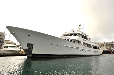 Image for article Feadship's 42m superyacht 'Masquerade of Sole' leaves Pendennis as 47m 'A2'